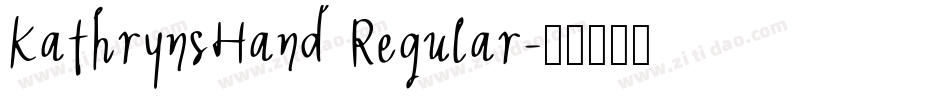 KathrynsHand Regular字体转换